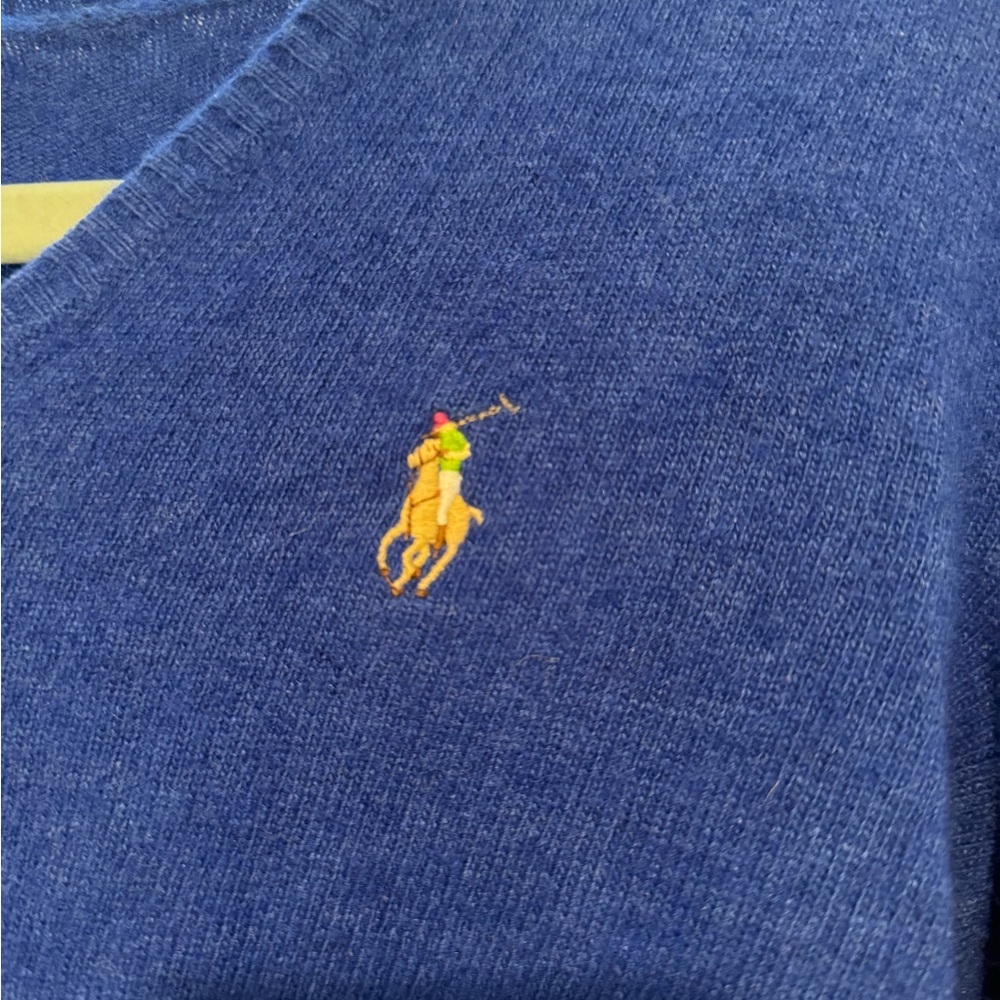 Ralph Lauren V-Neck Cashmere blend Sweater - Sz XL - Picture 3 of 4